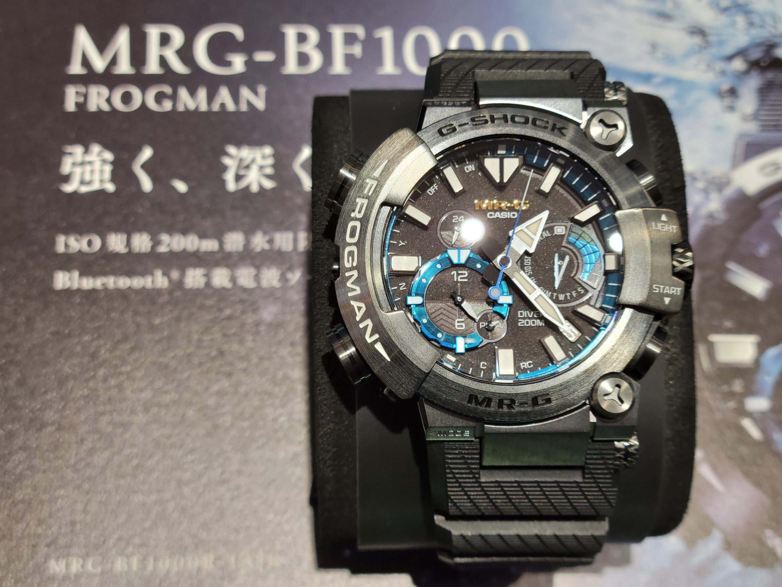 MR-G FROGMAN 腕時計 200m防水　美品 G-SHOCK】MR-G FROGMAN 新色登場！！MRG-BF1000B-1AJR | プリベ
